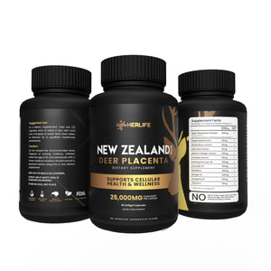 2 BOTTLES  HERLIFE NEW ZEALAND PLUS DEER PLACENTA